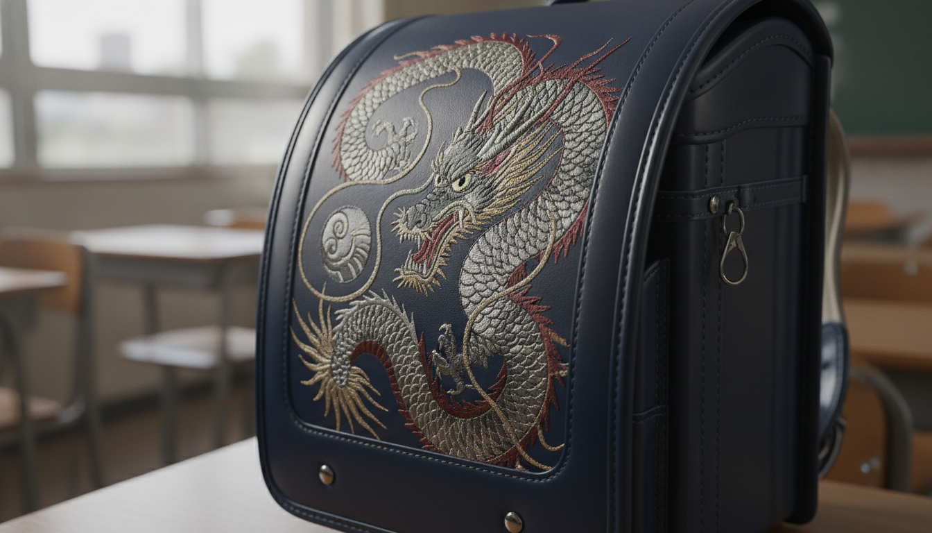 ドラゴン刺繍のランドセルは意外と派手すぎない