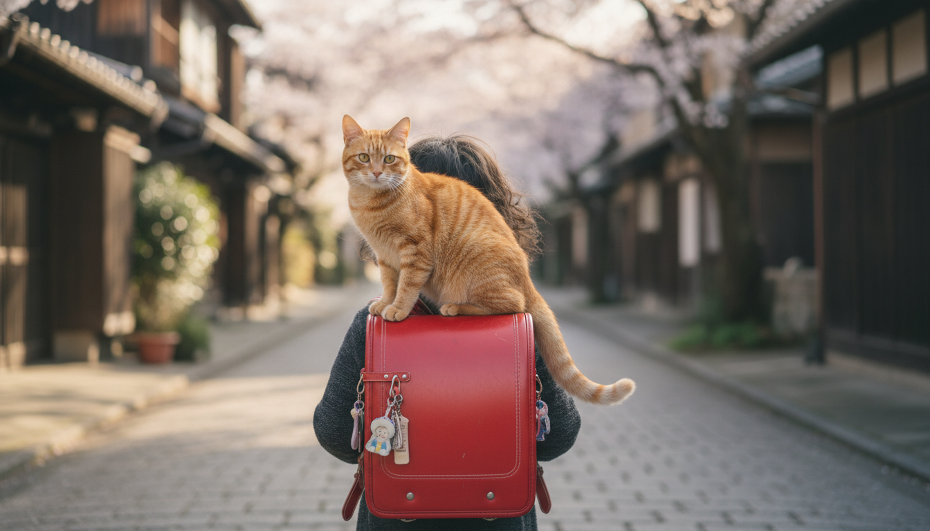 なぜ猫はランドセルに乗るのか