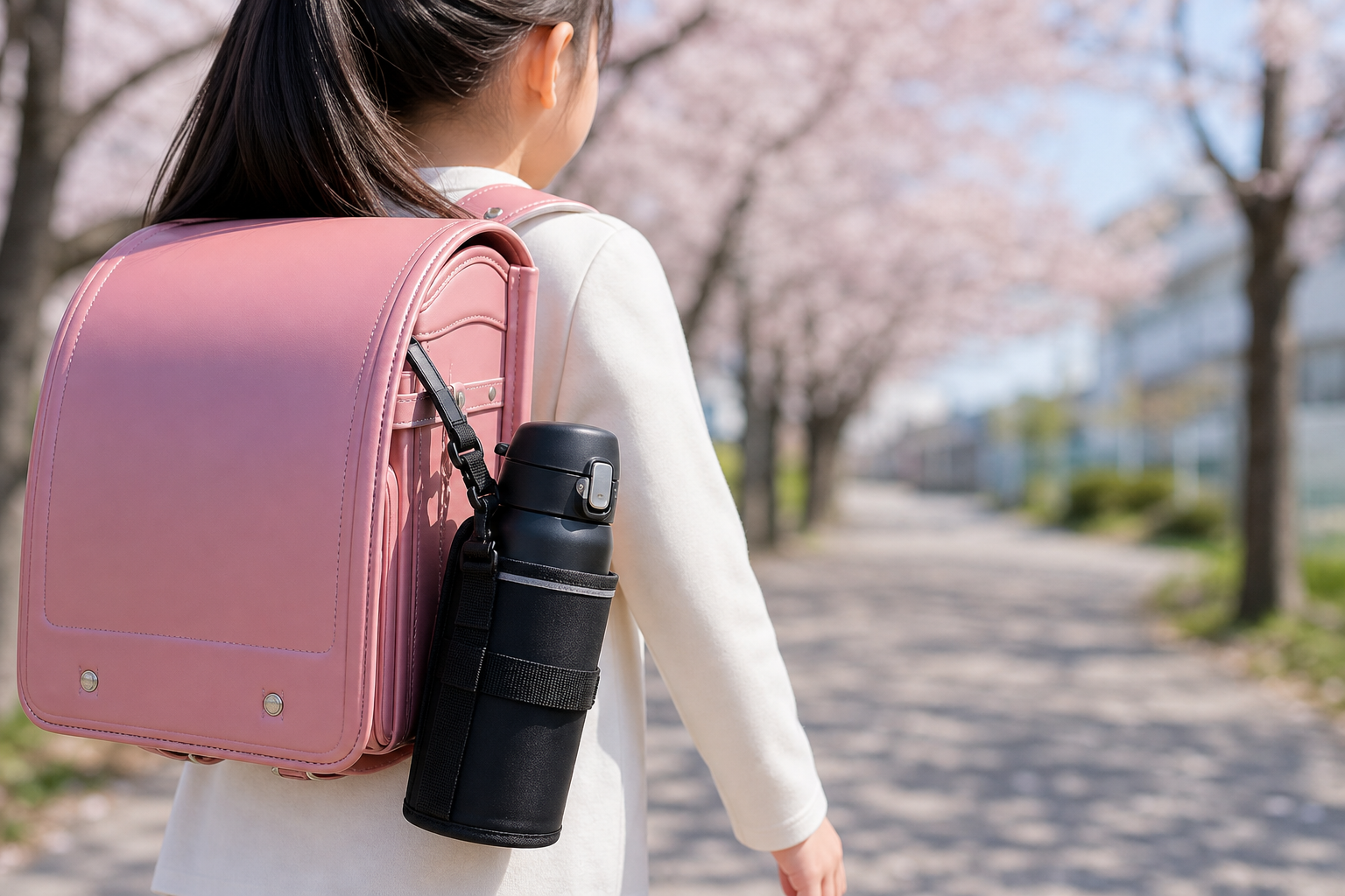 ランドセルの水筒ホルダーはサーモスとの相性が抜群です