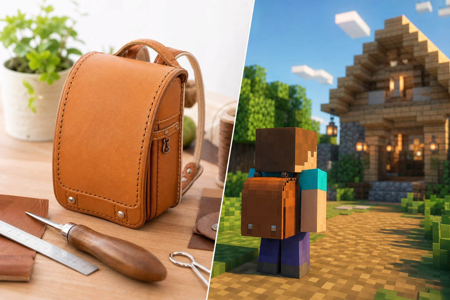 マイクラでランドセルを作るには「現実×ゲーム」の2つのアプローチがある
