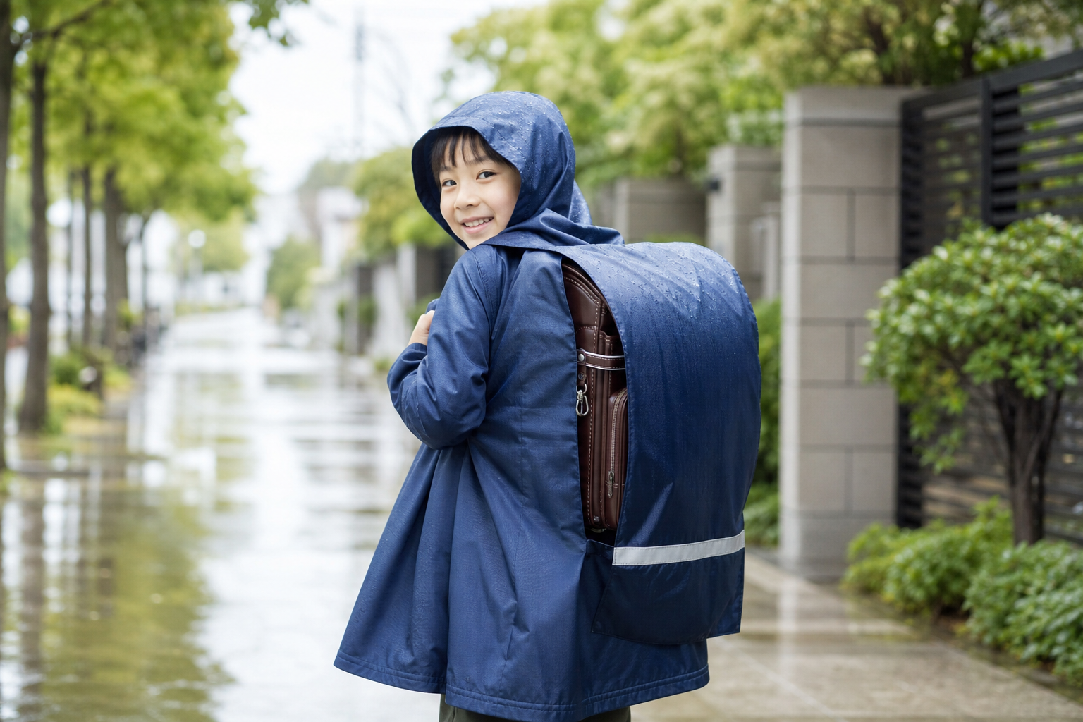 ランドセルも入るカッパはとても実用的なアイテムです