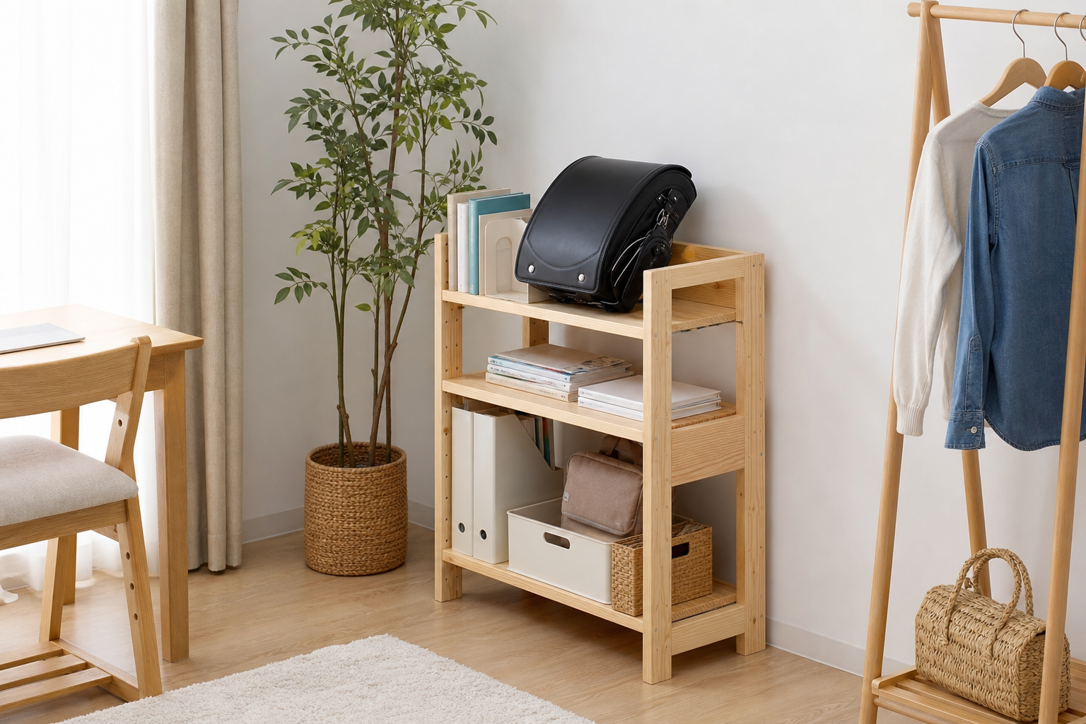 ニトリのランドセル専用ラックもこんなに充実しています