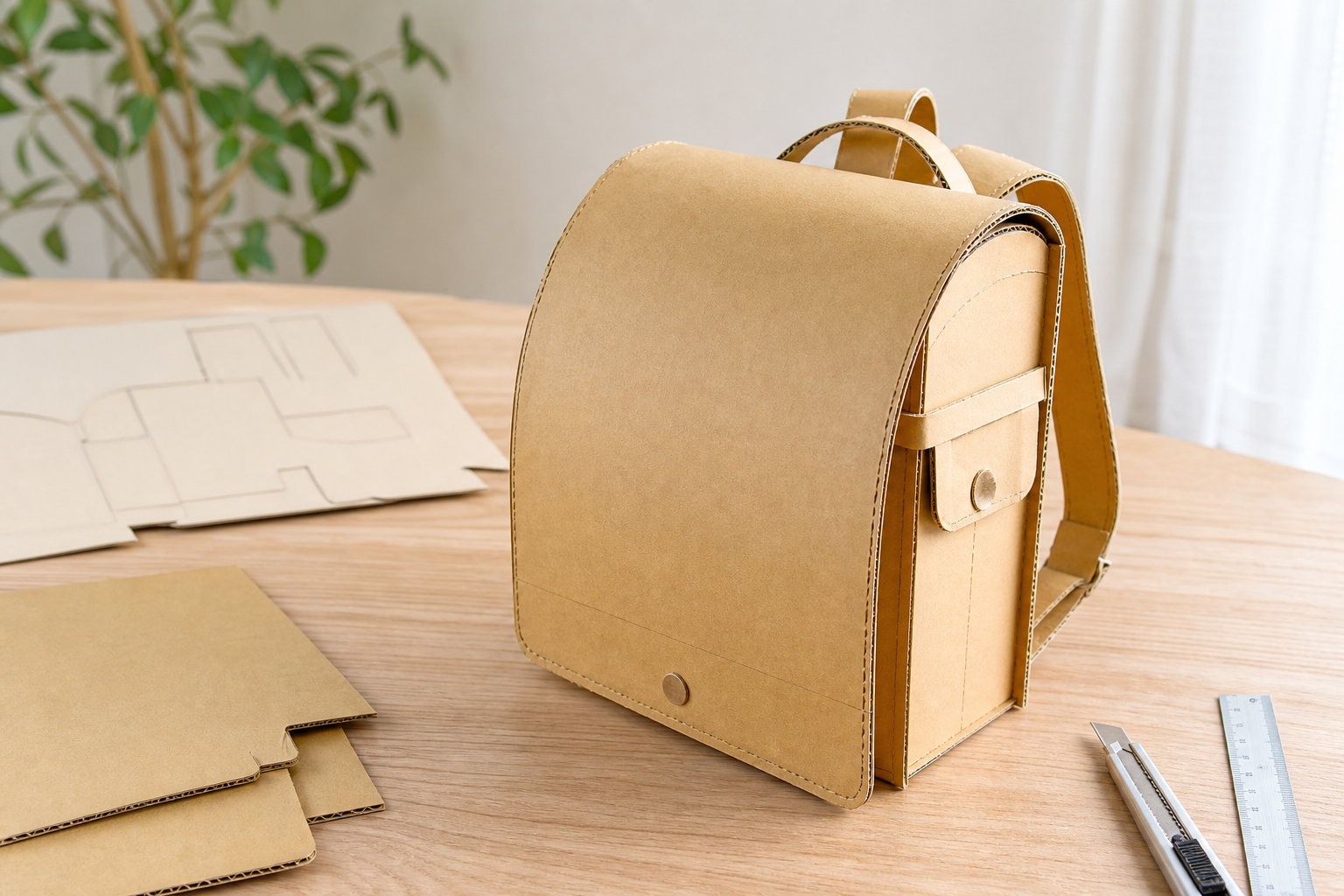 ダンボールでランドセルは作れます。ポイントは「型紙」と「薄めのダンボール」