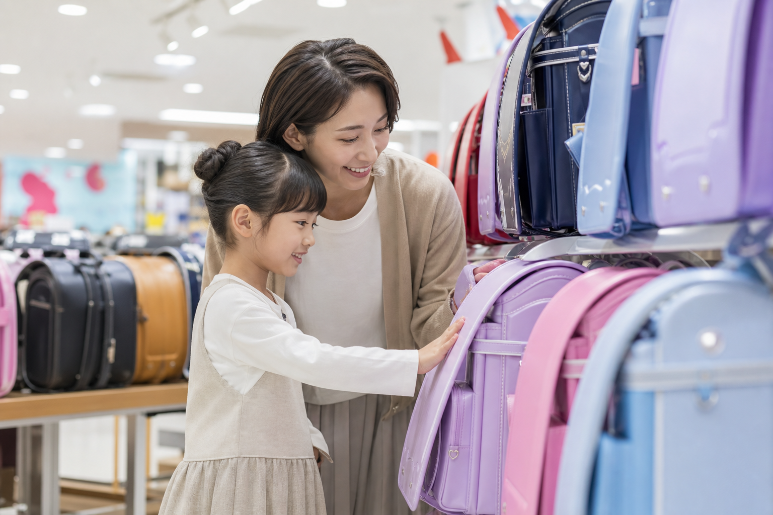 イオンのランドセル展示会は4月初旬〜8月末まで開催されています