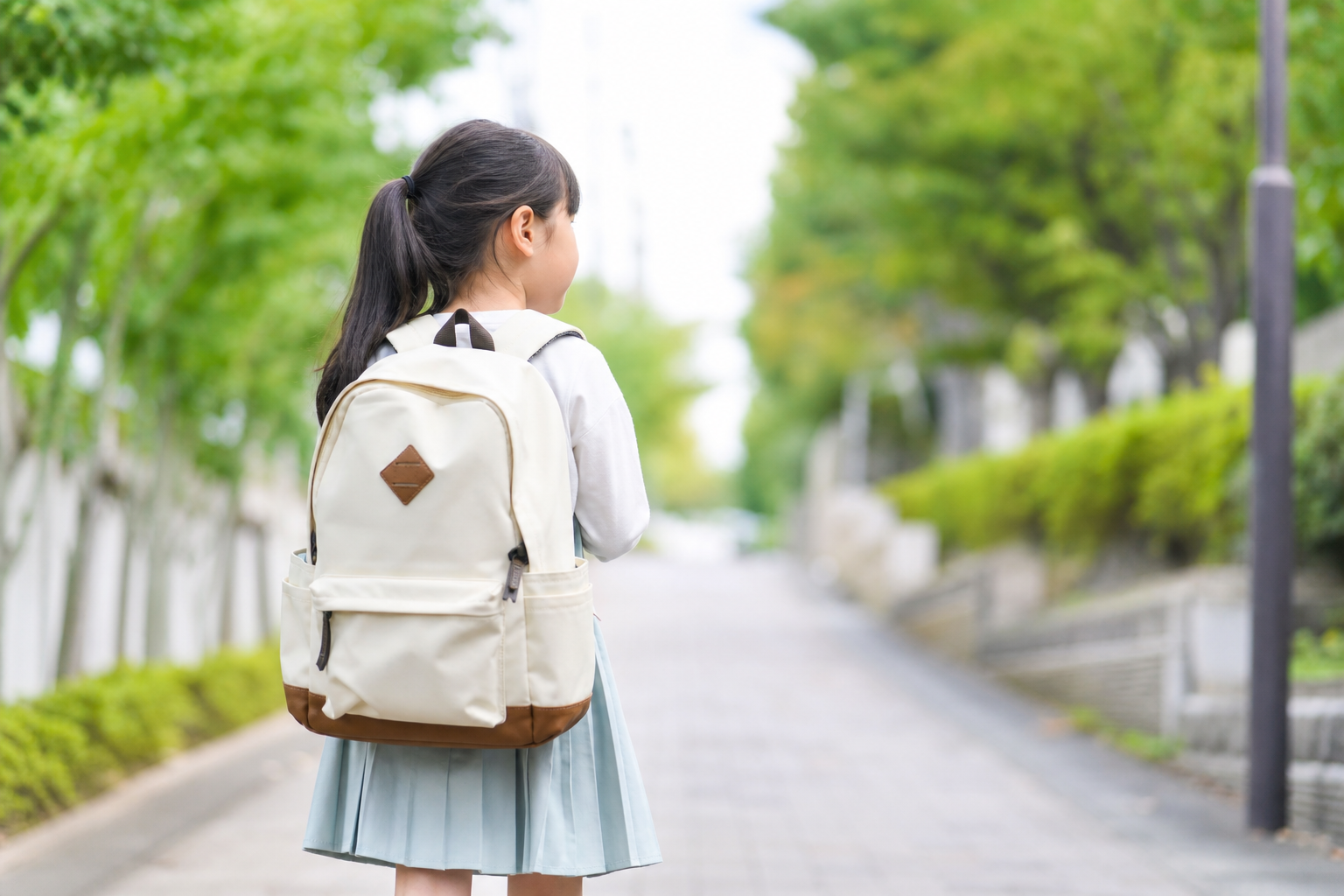 ランドセルじゃないカバンでも、通学は問題なくできます