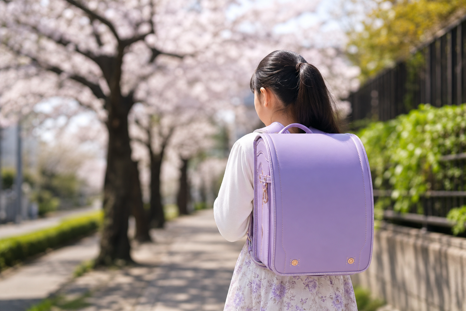 ラベンダーのランドセルは高学年でも問題なく使えます